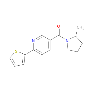 Pyrrolidine, 2-methyl-1-[[6-(2-thienyl)-3-pyridinyl]carbonyl]-