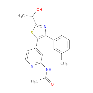 N-[4-[2-(1-HYDROXYETHYL)-4-(3-METHYLPHENYL)-1,3-THIAZOL-5-YL]-2-PYRIDYL]ACETAMIDE