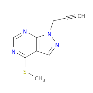 1H-Pyrazolo[3,4-d]pyrimidine, 4-(methylthio)-1-(2-propynyl)-