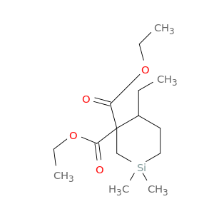 Silacyclohexane-3,3-dicarboxylicacid, 4-ethyl-1,1-dimethyl-, 3,3-diethyl ester