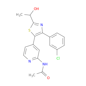 N-[4-[4-(3-CHLOROPHENYL)-2-(1-HYDROXYETHYL)-1,3-THIAZOL-5-YL]-2-PYRIDYL]ACETAMIDE