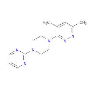 Pyridazine, 4,6-dimethyl-3-[4-(2-pyrimidinyl)-1-piperazinyl]-