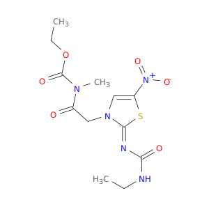 ETHYL N-[2-[(2Z)-2-(ETHYLCARBAMOYLIMINO)-5-NITRO-1,3-THIAZOL-3-YL]ACETYL]-N-METHYL-CARBAMATE