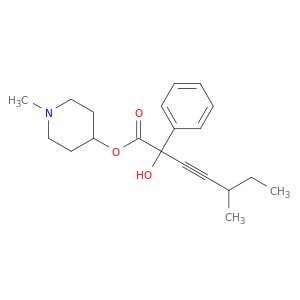 Benzeneacetic acid, a-hydroxy-a-(3-methyl-1-pentyn-1-yl)-,1-methyl-4-piperidinyl ester