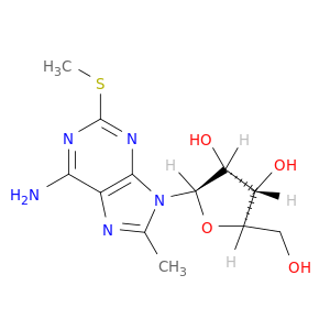 Adenosine, 8-methyl-2-(methylthio)-