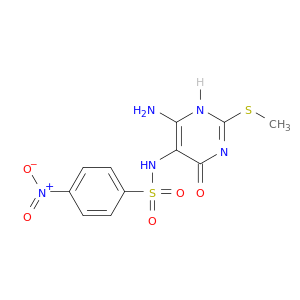 N-(4-AMINO-2-METHYLSULFANYL-6-OXO-3H-PYRIMIDIN-5-YL)-4-NITRO-BENZENESULFONAMIDE
