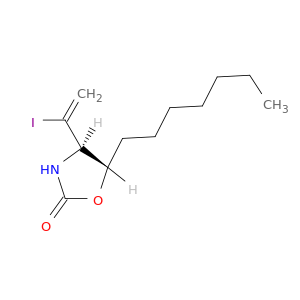 2-Oxazolidinone, 5-heptyl-4-(1-iodoethenyl)-, trans-