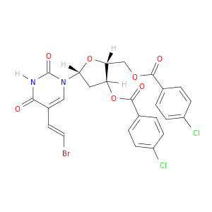 尿苷,5-[(1E)-2-溴代乙烯基]-2'-脱氧-,3',5'-双(4-氯苯甲酸盐)