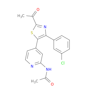 N-[4-[2-ACETYL-4-(3-CHLOROPHENYL)-1,3-THIAZOL-5-YL]-2-PYRIDYL]ACETAMIDE