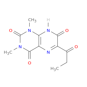 2,4,7(1H,3H,8H)-Pteridinetrione, 1,3-dimethyl-6-(1-oxopropyl)-