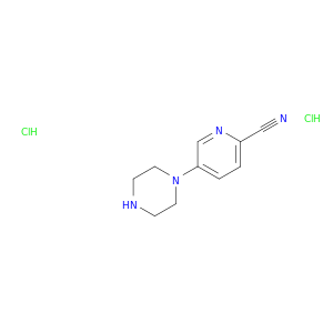 5-(piperazin-1-yl)pyridine-2-carbonitrile dihydrochloride
