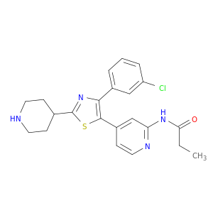 N-[4-[4-(3-CHLOROPHENYL)-2-(PIPERIDIN-4-YL)-1,3-THIAZOL-5-YL]-2-PYRIDYL]PROPIONAMIDE