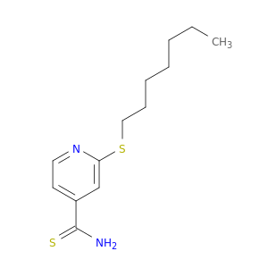 4-Pyridinecarbothioamide, 2-(heptylthio)-