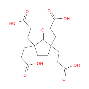 1,1,3,3-Cyclopentanetetrapropanoic acid, 2-oxo-