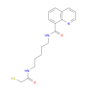 8-Quinolinecarboxamide, N-[5-[(mercaptoacetyl)amino]pentyl]-