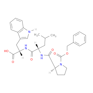 L-Tryptophan, N-[N-[1-[(phenylmethoxy)carbonyl]-L-prolyl]-L-leucyl]-
