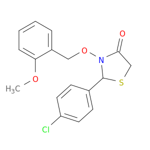 4-Thiazolidinone, 2-(4-chlorophenyl)-3-[(2-methoxyphenyl)methoxy]-
