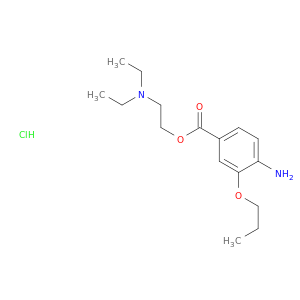 Benzoic acid,4-amino-3-propoxy-, 2-(diethylamino)ethyl ester, hydrochloride (1:1)