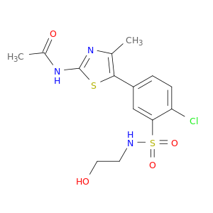 N-(5-(4-氯-3-(N-(2-羟乙基)氨磺酰基)苯基)-4-甲基噻唑-2-基)乙酰胺