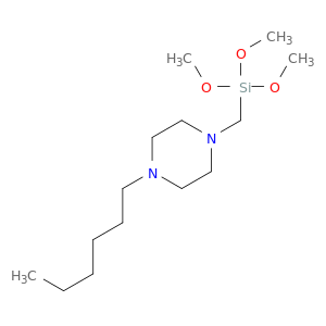 Piperazine, 1-hexyl-4-[(trimethoxysilyl)methyl]-