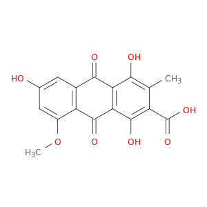 2-Anthracenecarboxylicacid, 9,10-dihydro-1,4,6-trihydroxy-8-methoxy-3-methyl-9,10-dioxo-