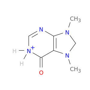 1H-Purinium, 6,9-dihydro-7,9-dimethyl-6-oxo-