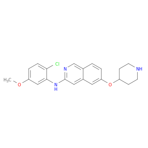 3-Isoquinolinamine, N-(2-chloro-5-methoxyphenyl)-6-(4-piperidinyloxy)-