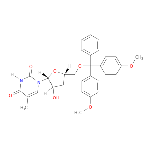 2,4(1H,3H)-Pyrimidinedione,1-[5-O-[bis(4-methoxyphenyl)phenylmethyl]-3-deoxy-b-D-threo-pentofuranosyl]-5-methyl-