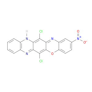 12H-Quinoxalino[2,3-b]phenoxazine, 6,13-dichloro-2-nitro-