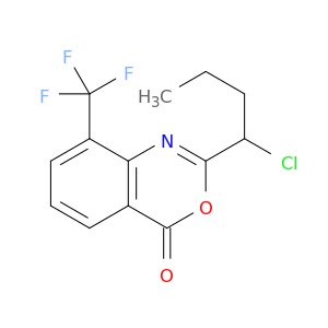 4H-3,1-Benzoxazin-4-one, 2-(1-chlorobutyl)-8-(trifluoromethyl)-