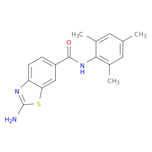 6-Benzothiazolecarboxamide, 2-amino-N-(2,4,6-trimethylphenyl)-