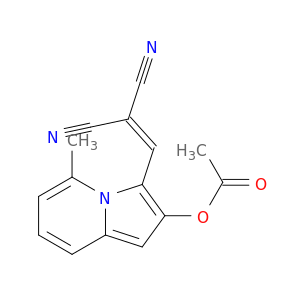 Propanedinitrile, [[2-(acetyloxy)-5-methyl-3-indolizinyl]methylene]-