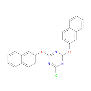 1,3,5-TRIAZINE, 2-CHLORO-4,6-BIS(2-NAPHTHALENYLOXY)-
