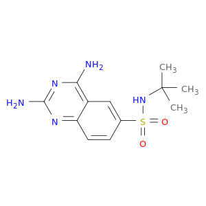 6-Quinazolinesulfonamide, 2,4-diamino-N-(1,1-dimethylethyl)-