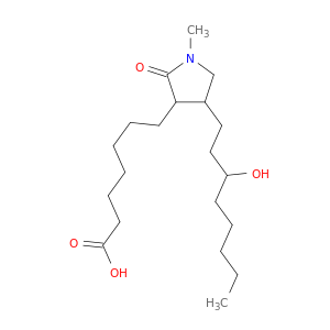 3-Pyrrolidineheptanoic acid, 4-(3-hydroxyoctyl)-1-methyl-2-oxo-