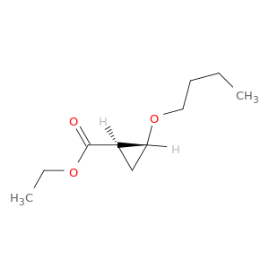 Cyclopropanecarboxylic acid, 2-butoxy-, ethyl ester, trans-