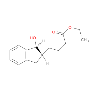 1H-Indene-2-butanoic acid, 2,3-dihydro-3-hydroxy-, ethyl ester, trans-