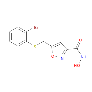 3-Isoxazolecarboxamide, 5-[[(2-bromophenyl)thio]methyl]-N-hydroxy-
