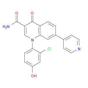 1-(2-chloro-4-hydroxyphenyl)-4-oxo-7-(pyridin-4-yl)-1,4-dihydroquinoline-3-carboxamide