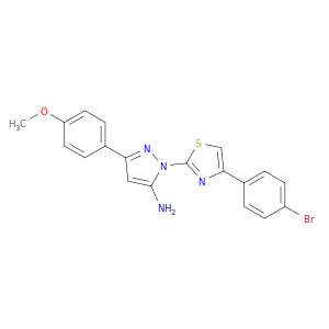1H-Pyrazol-5-amine,1-[4-(4-bromophenyl)-2-thiazolyl]-3-(4-methoxyphenyl)-
