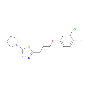 1,3,4-Thiadiazole, 2-[3-(3,4-dichlorophenoxy)propyl]-5-(1-pyrrolidinyl)-