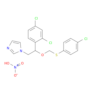 1-[2-[(4-chlorophenyl)sulfanylmethoxy]-2-(2,4-dichlorophenyl)ethyl]imidazole; nitric acid