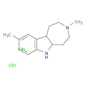 Azepino[4,5-b]indole,1,2,3,4,5,5a,6,10b-octahydro-3,9-dimethyl-, hydrochloride (1:2)
