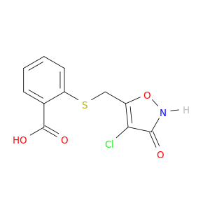 Benzoic acid, 2-[[(4-chloro-2,3-dihydro-3-oxo-5-isoxazolyl)methyl]thio]-