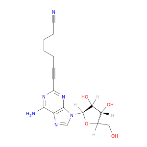 Adenosine, 2-(6-cyano-1-hexynyl)-