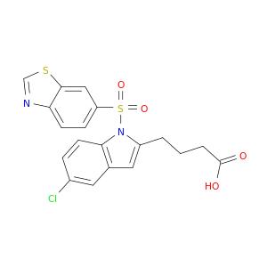 5-氯-1-[(6-苯并噻唑基)磺酰基]-1H-吲哚-2-丁酸