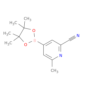 6-甲基-4-(4,4,5,5-四甲基-1,3,2-二氧硼杂环戊烷-2-基)吡啶-2-甲腈