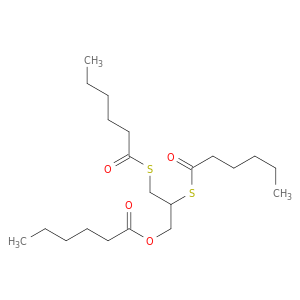 Hexanoic acid, 2,3-bis[(1-oxohexyl)thio]propyl ester