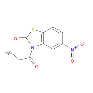 2(3H)-Benzothiazolone, 5-nitro-3-(1-oxopropyl)-