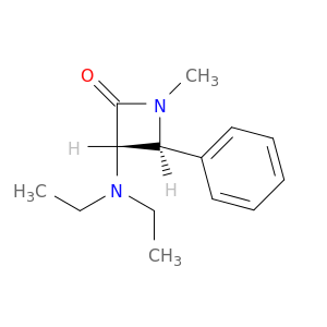 2-Azetidinone, 3-(diethylamino)-1-methyl-4-phenyl-, trans-